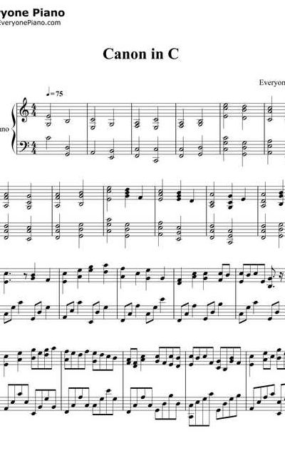 卡农变奏曲钢琴谱(卡农迟首曲子是古典述是流行？)