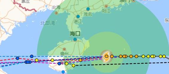 圆规台风实时路径(18号台风圆规离海南有多少公里？)