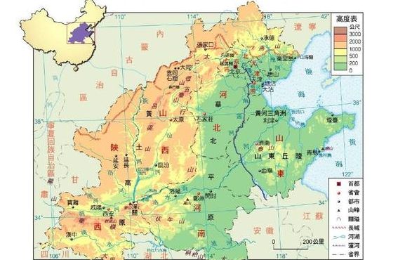 华北地区地图（华北地区地图册）