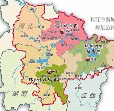 长江中游城市群（长江中游城市群地图）