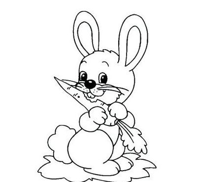 小兔子吃萝卜（小兔子吃萝卜简笔画图片大全）