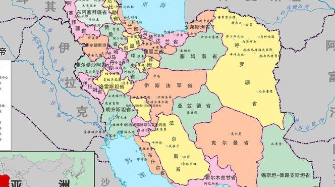 世界地图伊朗（世界地图伊朗和中国的位置）